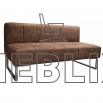 Диван в кафе Loft Classic на металлическом каркасе от производителя