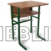 Парта одноместная с передней панелью и полкой