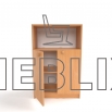 Шкаф для детских пособий с открывающимися дверцами Д-6