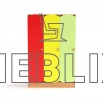 Шкаф детский для раздевалки с цветными дверцами (3 секции)