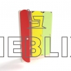 Шкаф детский для раздевалки с цветными дверцами (3 секции)